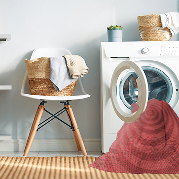 Machine Washable Transitional Red Rug in a Washing Machine, wshpat3518rd