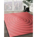 Machine Washable Transitional Red Rug in a Family Room, wshpat3518rd