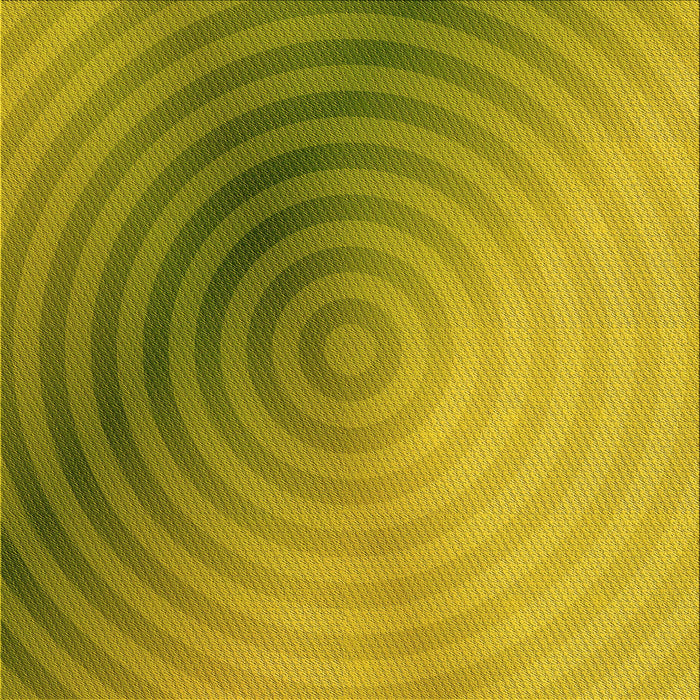 Round Patterned Dark Yellow Green Rug, pat3518yw