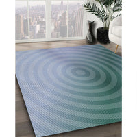 Patterned Sky Blue Novelty Rug, pat3518