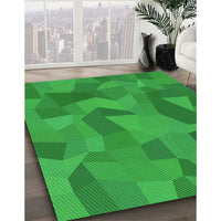 Patterned Green Rug, pat3519grn