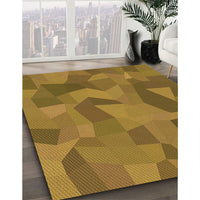 Patterned Dark Bronze Brown Rug, pat3519org