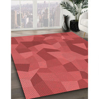 Patterned Red Rug, pat3519rd