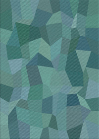 Machine Washable Transitional Medium Teal Green Rug, wshpat3519