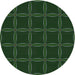 Sideview of Patterned Green Novelty Rug, pat351