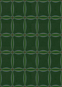 Machine Washable Transitional Green Rug, wshpat351