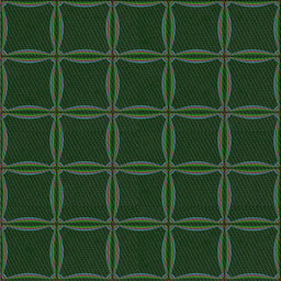 Square Patterned Green Novelty Rug, pat351