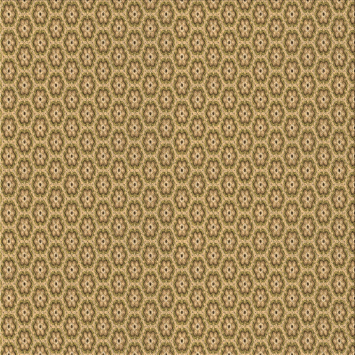 Round Machine Washable Transitional Yellow Rug, wshpat352brn