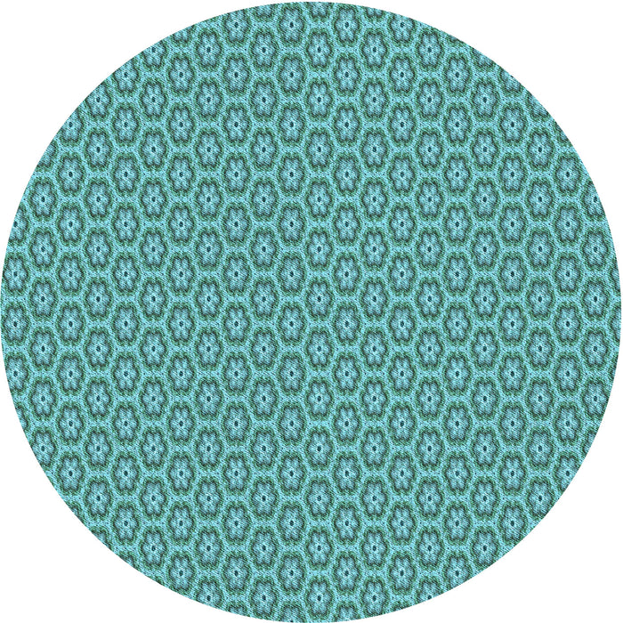Square Patterned Turquoise Green Rug, pat352lblu