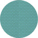 Square Patterned Turquoise Green Rug, pat352lblu
