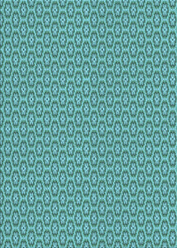 Machine Washable Transitional Turquoise Green Rug, wshpat352lblu