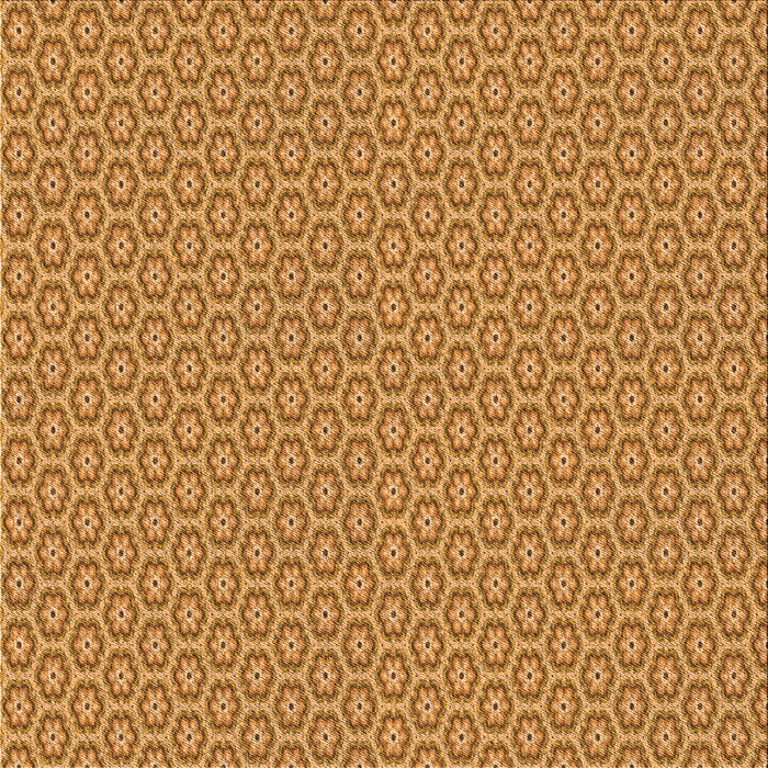 Round Patterned Orange Rug, pat352org