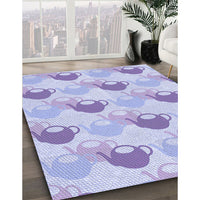 Patterned Blue Rug, pat3520blu