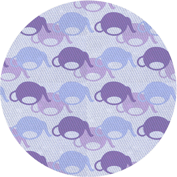 Square Patterned Blue Rug, pat3520blu