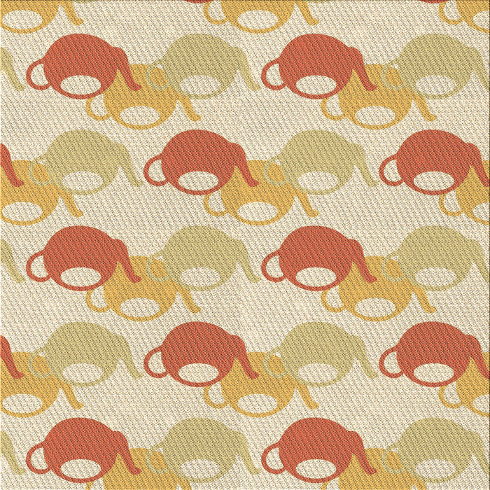 Round Machine Washable Transitional Khaki Gold Rug, wshpat3520brn