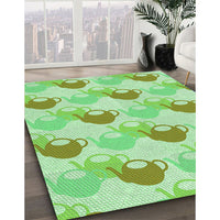 Patterned Green Rug, pat3520grn