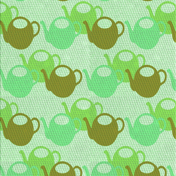 Machine Washable Transitional Green Rug, wshpat3520grn