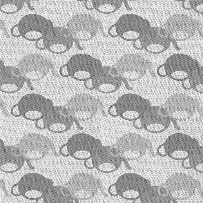 Round Patterned Gunmetal Gray Rug, pat3520gry