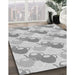 Machine Washable Transitional Gunmetal Gray Rug in a Family Room, wshpat3520gry