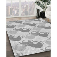 Patterned Gunmetal Gray Rug, pat3520gry