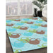 Machine Washable Transitional Blue Rug in a Family Room, wshpat3520lblu