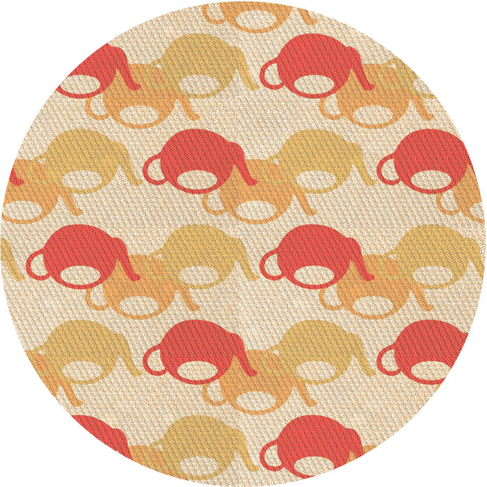 Square Patterned Sun Yellow Rug, pat3520org