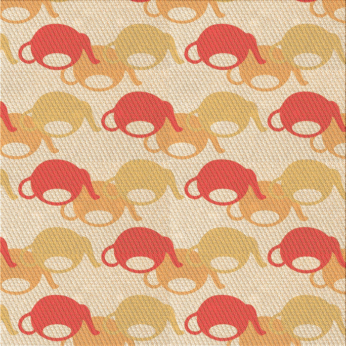 Round Patterned Sun Yellow Rug, pat3520org