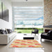 Square Patterned Sun Yellow Rug in a Living Room, pat3520org