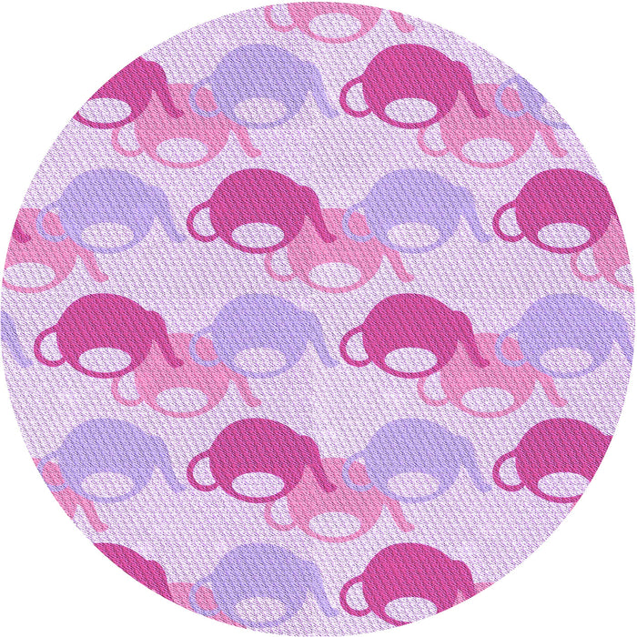 Square Machine Washable Transitional Blossom Pink Rug in a Living Room, wshpat3520pur