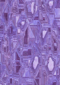 Machine Washable Transitional Blue Violet Purple Rug, wshpat3521pur