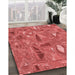 Machine Washable Transitional Red Rug in a Family Room, wshpat3521rd