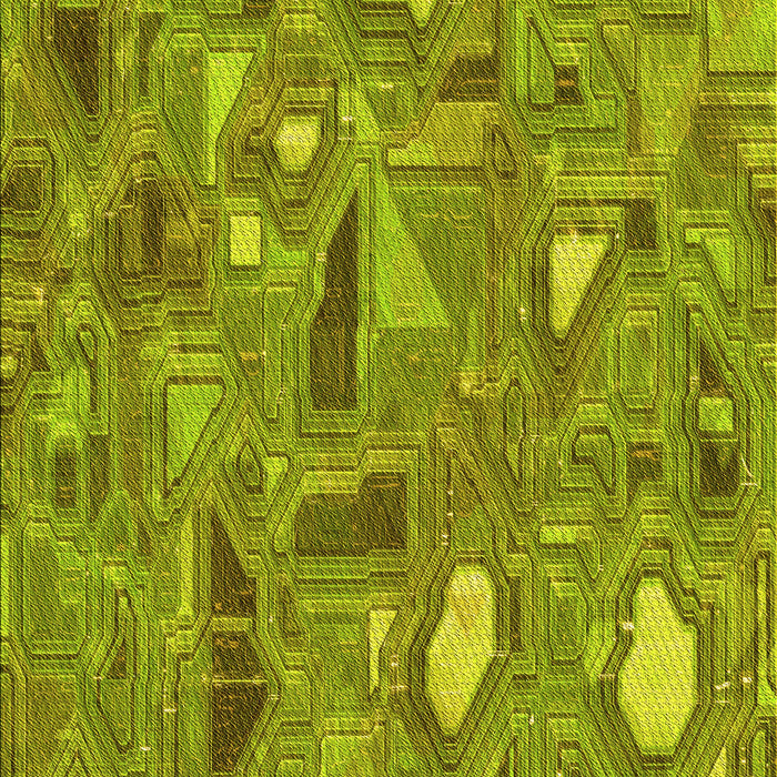 Patterned Green Rug, pat3521yw