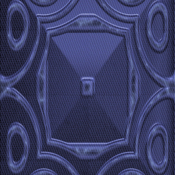 Patterned Night Blue Rug, pat3522blu