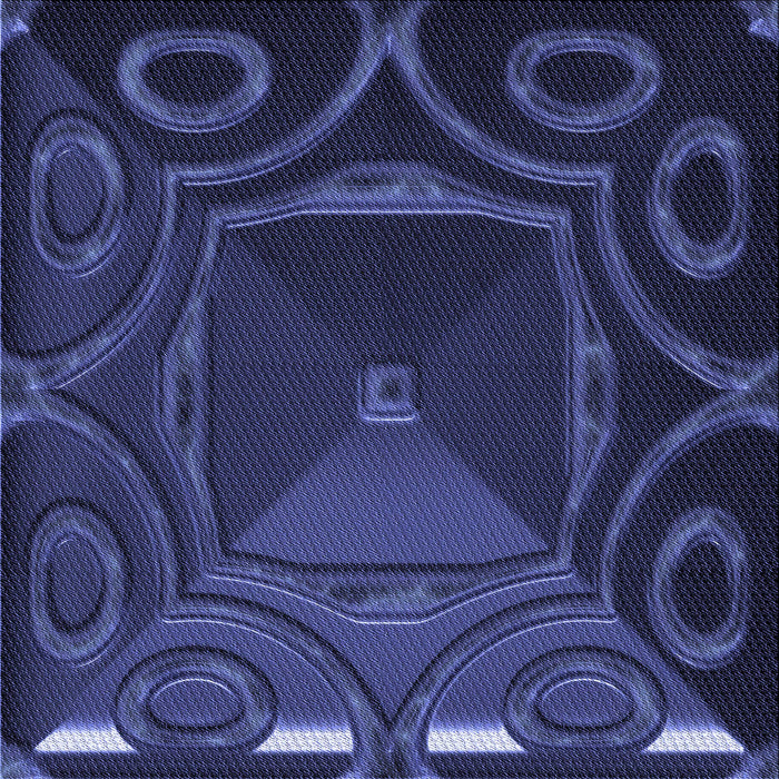 Round Machine Washable Transitional Night Blue Rug, wshpat3522blu