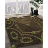 Patterned Oak Brown Rug, pat3522brn