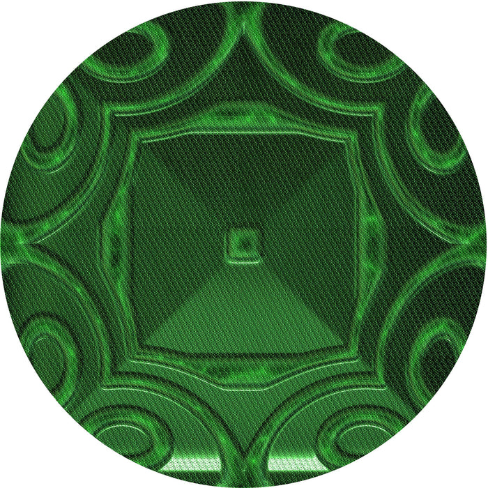 Square Patterned Green Rug, pat3522grn