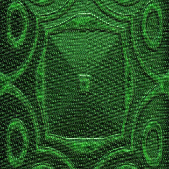 Patterned Green Rug, pat3522grn