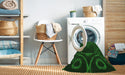 Machine Washable Transitional Green Rug in a Washing Machine, wshpat3522grn