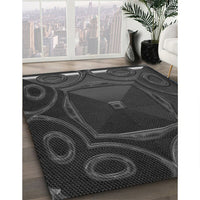 Patterned Carbon Gray Rug, pat3522gry