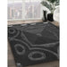 Machine Washable Transitional Carbon Gray Rug in a Family Room, wshpat3522gry