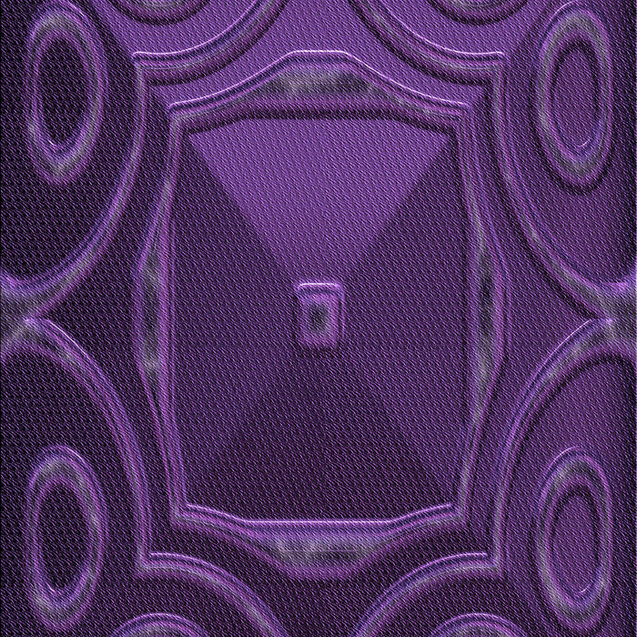 Patterned Dark Purple Rug, pat3522pur