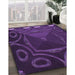 Machine Washable Transitional Dark Purple Rug in a Family Room, wshpat3522pur