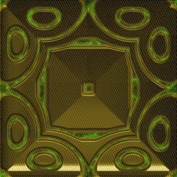 Round Patterned Black Brown Rug, pat3522yw