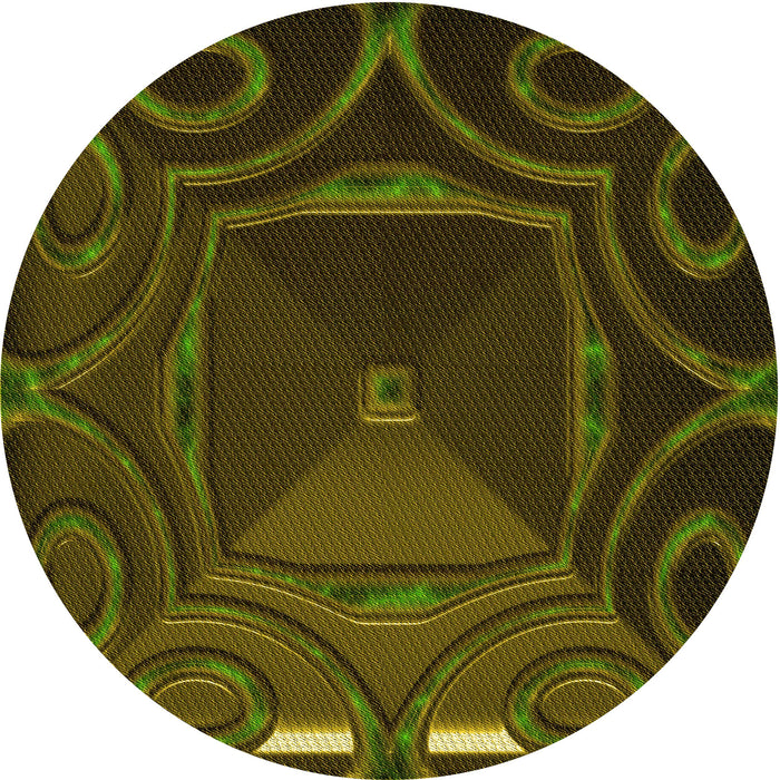 Square Patterned Black Brown Rug, pat3522yw