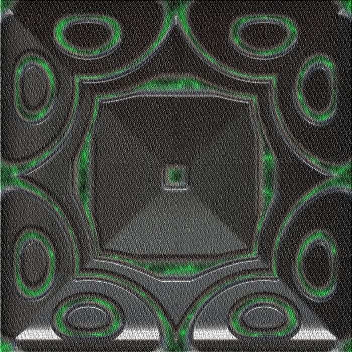 Square Patterned Mid Gray Novelty Rug, pat3522