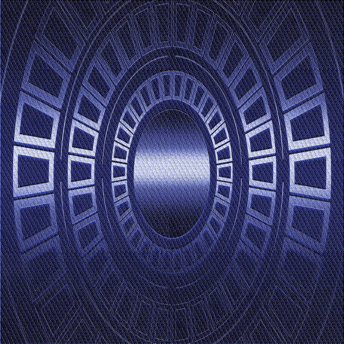 Round Machine Washable Transitional Night Blue Rug, wshpat3523blu