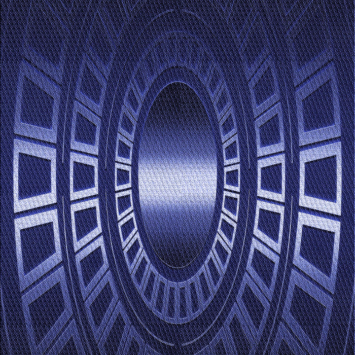 Patterned Night Blue Rug, pat3523blu