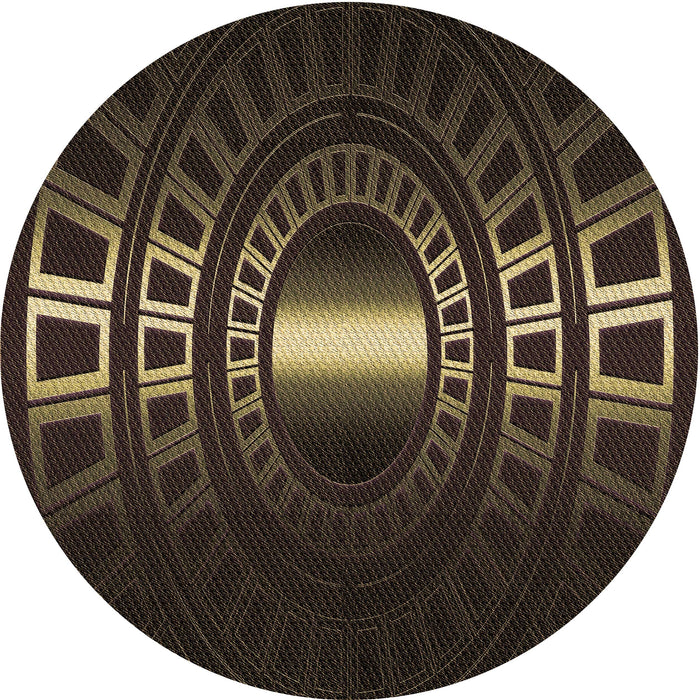 Square Machine Washable Transitional Oak Brown Rug in a Living Room, wshpat3523brn