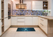 Patterned Blue Rug in a Kitchen, pat3523lblu