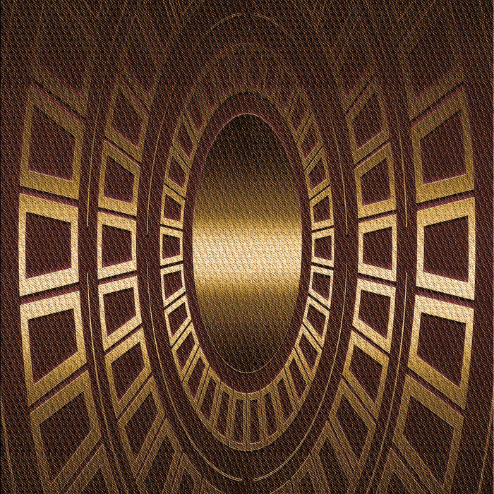 Patterned Saddle Brown Rug, pat3523org